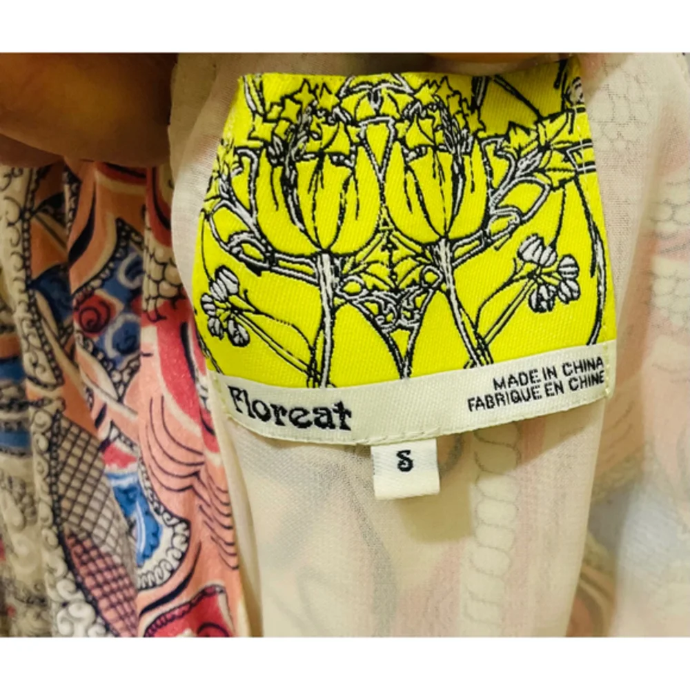 Florea Halter Dress‎ Summer Casual Sundress Print Sleeveless S